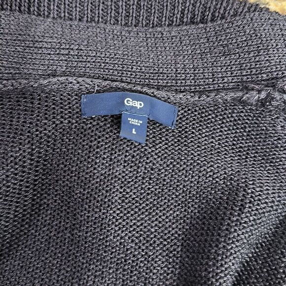 ❤️Last Chance GAP Dark Gray Knit Cardigan Sweater Size L - Picture 5 of 10